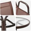 vidaXL Garten Bistro Set 3 pcs Braun Stahl