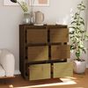 vidaXL Sideboards 2 Stk. Honigbraun 32x34x75 cm Massivholz Kiefer