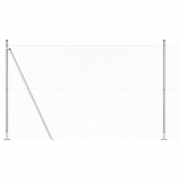 vidaXL Zaunpfosten Silber 10 x 1,4 m (40 x 40 mm Maschen) Stahl