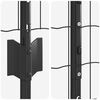 vidaXL Zaun mit Pfosten Grau 1,2 x 25 m Stahl und PVC