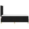 vidaXL LED Boxspringbett mit Matratze Schwarz 80 x 200 cm Stoff