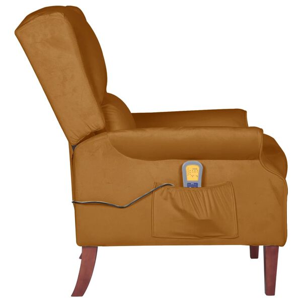 vidaXL Massagesessel Braun Samt