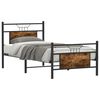 vidaXL Bettgestell ohne Matratze R&auml;uchereiche 75x190 cm Holzwerkstoff