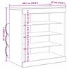 vidaXL LED-Sideboard Schwarz Eichen-Optik 60,5 x 37 x 67 cm