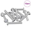 vidaXL Schraube mit Sperre Uni 12 Stk. Silber M6 x 35 mm Stahl