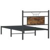 vidaXL Bettgestell ohne Matratze R&auml;uchereiche 90x190 cm Holzwerkstoff