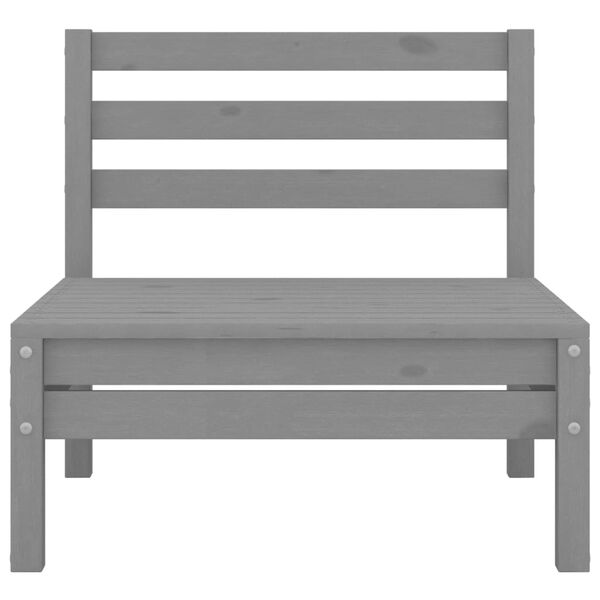 vidaXL 4-tlg. Garten-Lounge-Set Grau Kiefer Massivholz