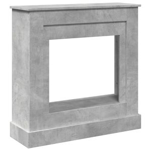 vidaXL Kaminumrandung Betongrau 90x30x90 cm Holzwerkstoff
