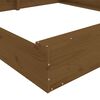 vidaXL Sandkasten mit Sitzen Honigbraun Quadratisch Massivholz Kiefer