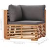 vidaXL 8-tlg. Garten-Lounge-Set mit Kissen Dunkelgrau Massivholz Teak