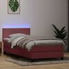 vidaXL Boxspringbett mit Matratze Rosa 80x210 cm Samt