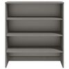vidaXL Highboard-Oberteil HAMAR Hellgrau 90x30x100 cm Massivholz