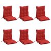 vidaXL Niedriglehner-Auflagen 6 Stk. Rot Oxford-Gewebe