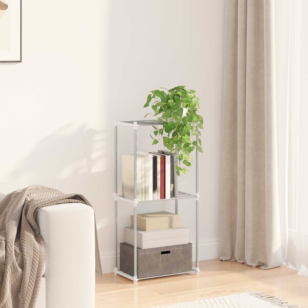 vidaXL Rohregal mit Speicher Wei&szlig; 43 x 27 x 90 cm Aluminium