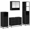 vidaXL Badezimmerm&ouml;bel-Set 4 stk. Schwarz Eichen-Optik 80 x 33 x 60 cm
