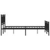 vidaXL Metallbett ohne Matratze mit Fu&szlig;teil Schwarz 160x200 cm
