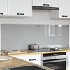 vidaXL K&uuml;chenr&uuml;ckwand 2 pcs Hellgrau 80 x 50 cm Geh&auml;rtetes Glas