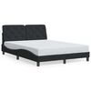 vidaXL Bettgestell ohne Matratze Schwarz 140x190 cm Samt