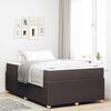 vidaXL Bettrahmen mit Matratze Dunkelbraun 120 x 200 cm Stoff