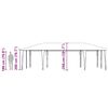vidaXL Party-Zelt Weiß 800 x 400 x 266 cm Polyethylen und Stahl