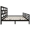 vidaXL Massivholzbett Schwarz Kiefer 200x200 cm