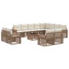 vidaXL Gartensofa-set 13 pcs Beige und Cremewei&szlig; Poly-Rattan