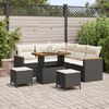 vidaXL Gartensofa-set 8 pcs Schwarz Poly-Rattan