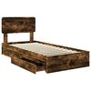 vidaXL Aufbewahrungsbett Ger&auml;ucherte Eiche 90 x 200 cm Holzwerkstoff