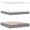 vidaXL Ottoman-Bett mit Matratze Taupe 200x200 cm Stoff