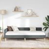 vidaXL Eckbettgestell mit Kopfteil Dunkelgrau 90 x 200 cm Stoff