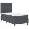 vidaXL Boxspringbett Dunkelgrau und Wei&szlig; 90 x 190 cm Cordstoff