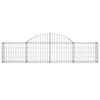 vidaXL Gabione mit Hochbogen 200x30x40/60 cm Verzinktes Eisen
