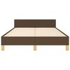 vidaXL Bettgestell ohne Matratze Dunkelbraun 120x190 cm Stoff
