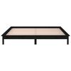 vidaXL Massivholzbett mit LEDs Schwarz 140x190 cm