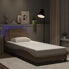 vidaXL Bettgestell mit LED ohne Matratze "Zadar" Cappuccino-Braun 100x200 cm