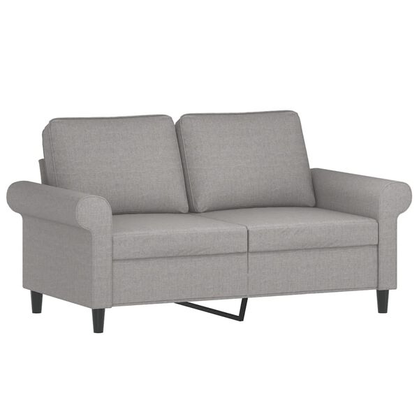 vidaXL 2-Sitzer-Sofa Hellgrau 120 cm Stoff