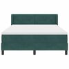 vidaXL Boxspringbett mit Matratze Dunkelgr&uuml;n 200 x 160 cm Samt