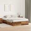 vidaXL Aufbewahrungsbettgestell Altholz 135 x 190 cm Holzwerkstoff