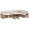 vidaXL Gartensofa-set 8 pcs Beige Poly-Rattan