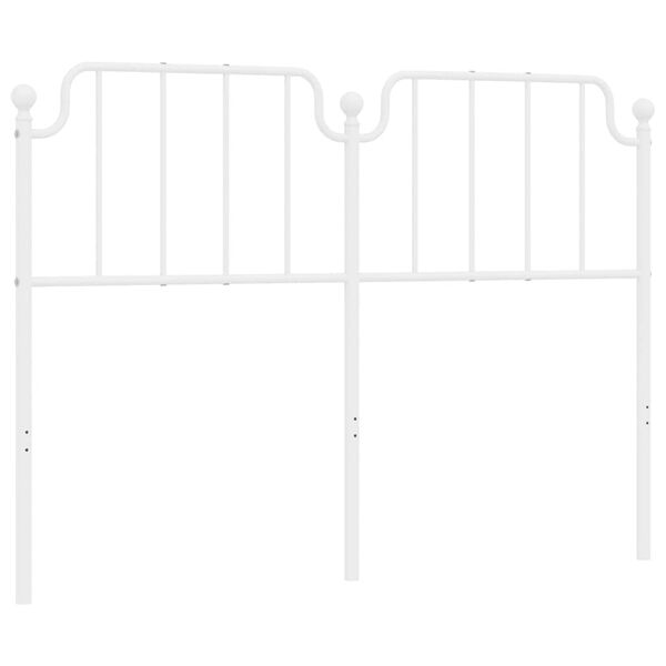 vidaXL Ersatz-Kopfteil Metall Wei&szlig; 150 cm