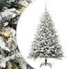 vidaXL K&uuml;nstlicher vorbeleuchteter Weihnachtsbaum mit Kugelset Gr&uuml;n