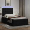 vidaXL Bett mit Stauraum und LED Schwarz 120 x 200 cm Kunstleder
