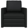 vidaXL Bodensofa mit Schlaffunktion Schwarz 112x174x55 cm Kunstleder