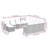vidaXL 11-tlg. Garten-Sofagarnitur mit Kissen Beige Poly Rattan