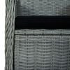 vidaXL 9-tlg. Garten-Essgruppe mit Auflagen Poly Rattan Hellgrau
