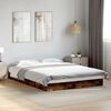 vidaXL Bettgestell ohne Matratze R&auml;uchereiche 140x190 cm Holzwerkstoff