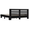 vidaXL Bettgestell Schwarz 200x200 cm Holzwerkstoff und Metall