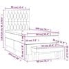 vidaXL Boxspringbett mit Matratze Hellgrau 90x200 cm Stoff