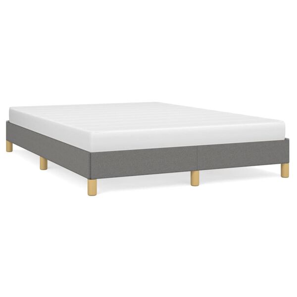 vidaXL Bettgestell ohne Matratze Dunkelgrau 140x190 cm Stoff