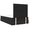 vidaXL Ottoman-Bett mit Matratze & LEDs Schwarz 120x190 cm Stoff